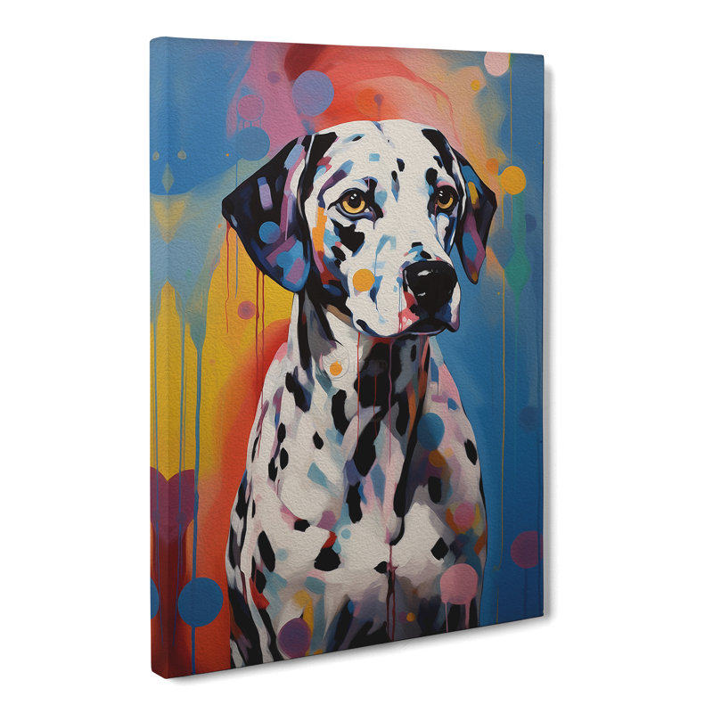 Dalmation Gestural - Wrapped Canvas Print