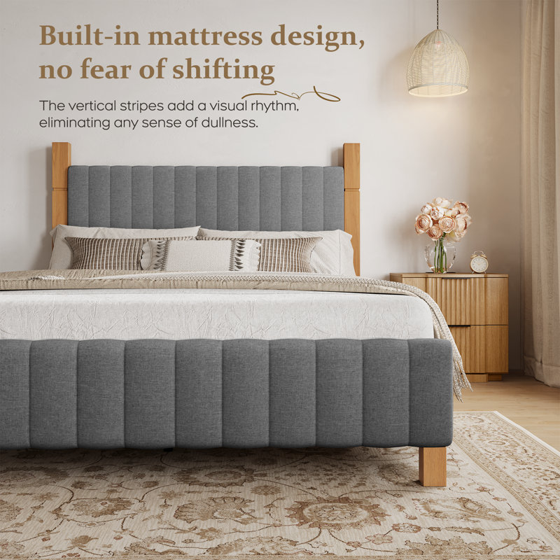 Natural Log Style Solid Wood Post Bed, King, Gray