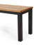 Banc de jardin, structure en métal avec siège en bois confortable, parfait pour l'extérieur