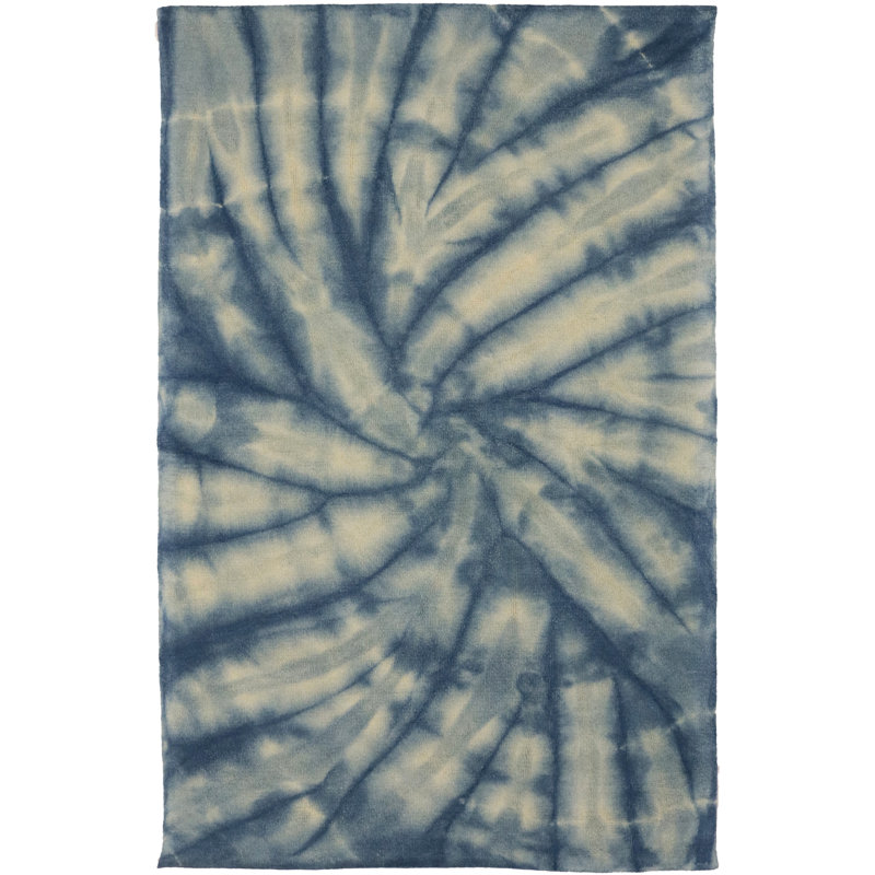 Tapis oriental bleu marine 5X8