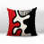 Rouge / noir / blanc cassé abstrait