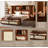Twin Size Wooden Bed with Two Storage Lockers, Drawer, and Storage Shelf on Headboard-107785650