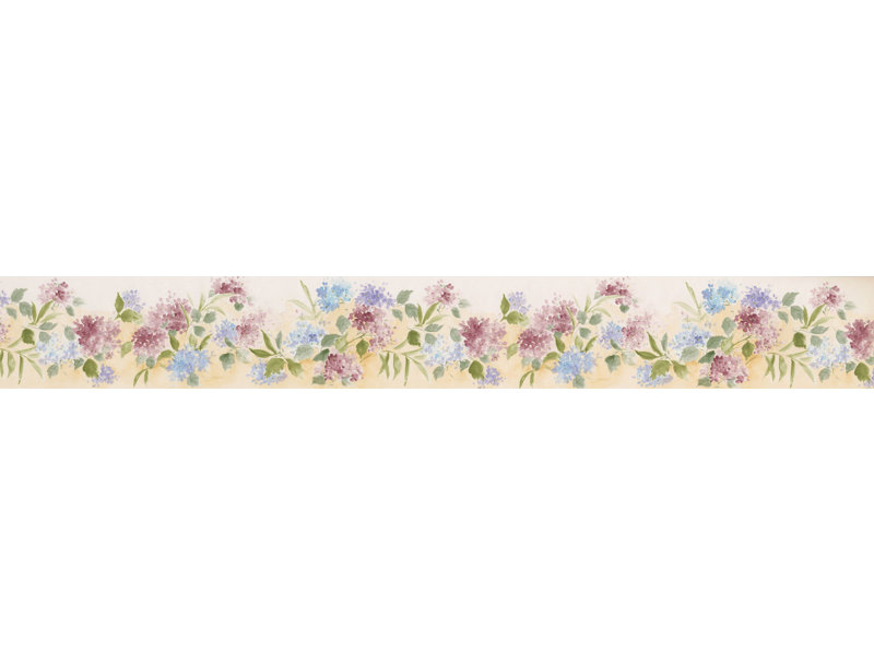 Bordure de papier peint floral et botanique 15 pi x 3,5 po Betterton Flowers