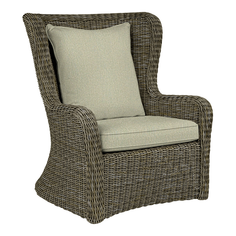 Sag Harbor Outdoor Lounge Chair, Sag Harbor Driftwood, Demo Fog