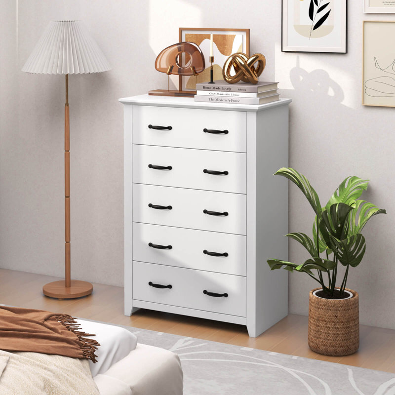 31 " W 5 - Drawer Dresser, White