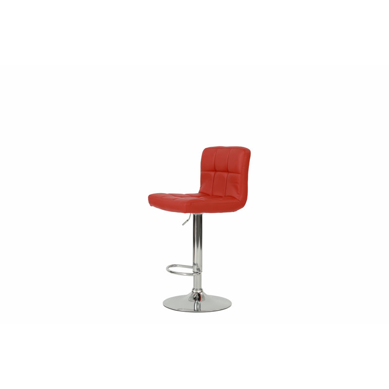Ensemble de 2 tabourets de bar réglables à hauteur réglable en similicuir sans accoudoirs, 1