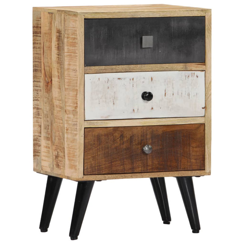 Abbate 40cm W Solid Wood Bedside Table