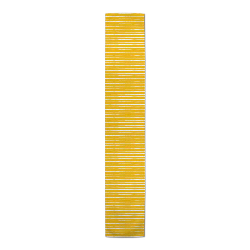 Chemin de table Alue, 90 po x 16 po, Jaune, Striped 2