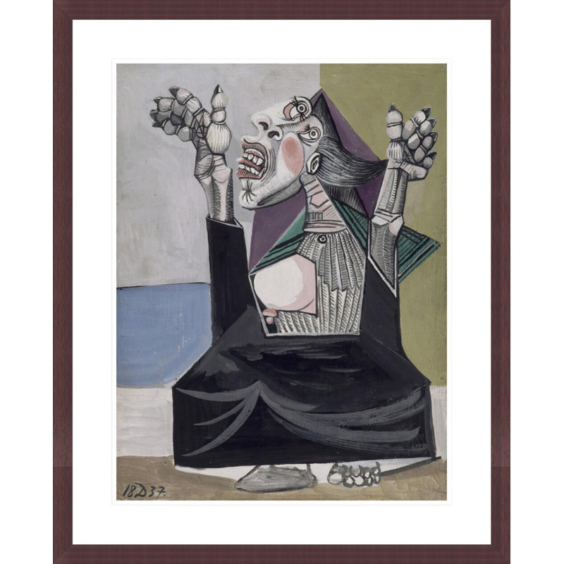 La suppliante par Pablo Picasso - estampe numérique encadrée, H 28,98 po x l 23,5 po