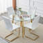 Ensemble de table et chaises, table de salle à manger circulaire, plateau de table en verre-2043950429-2043950368