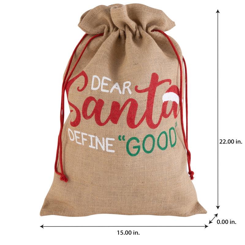 Grand sac cadeau avec fermeture à cordon Simplifier Holiday