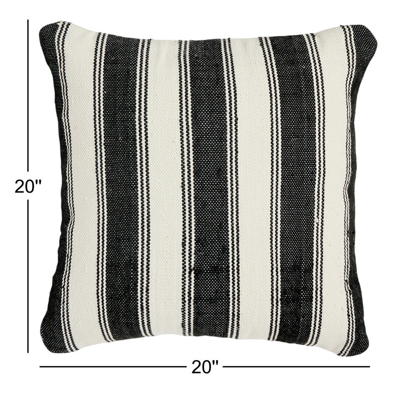 DITMAR Striped Indoor/Outdoor Pillow, 20" H x 20" W, Square