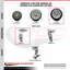 6 Inch Rubber on Aluminum Caster Set with Ball Bearings 2 Brakes 2 Rigid