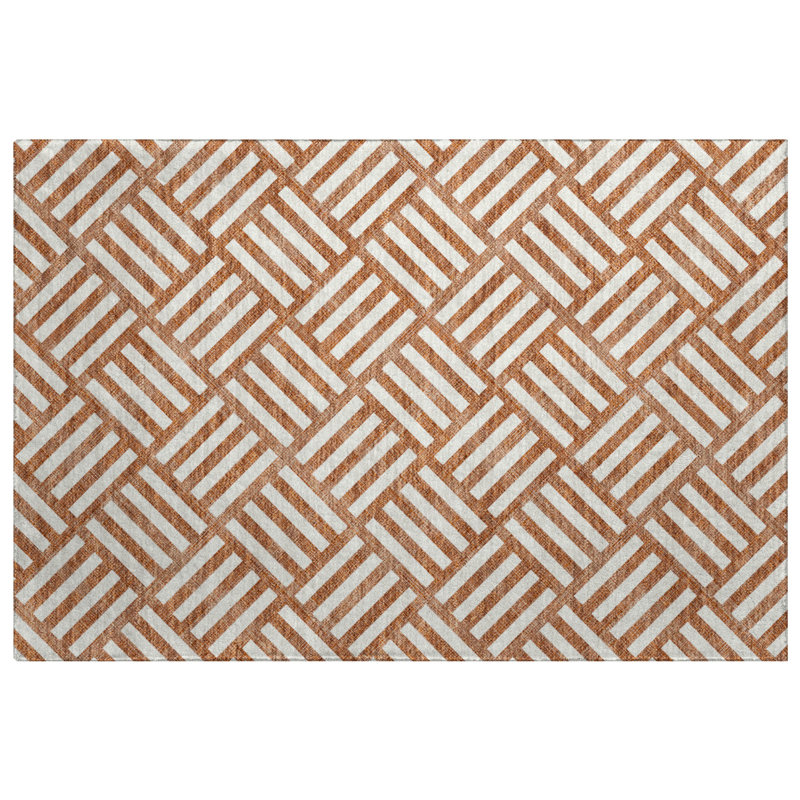 Tapis à poils longs de qualité supérieure lavable à la machine ADS620, Paprika, 2'6" x 3'10"