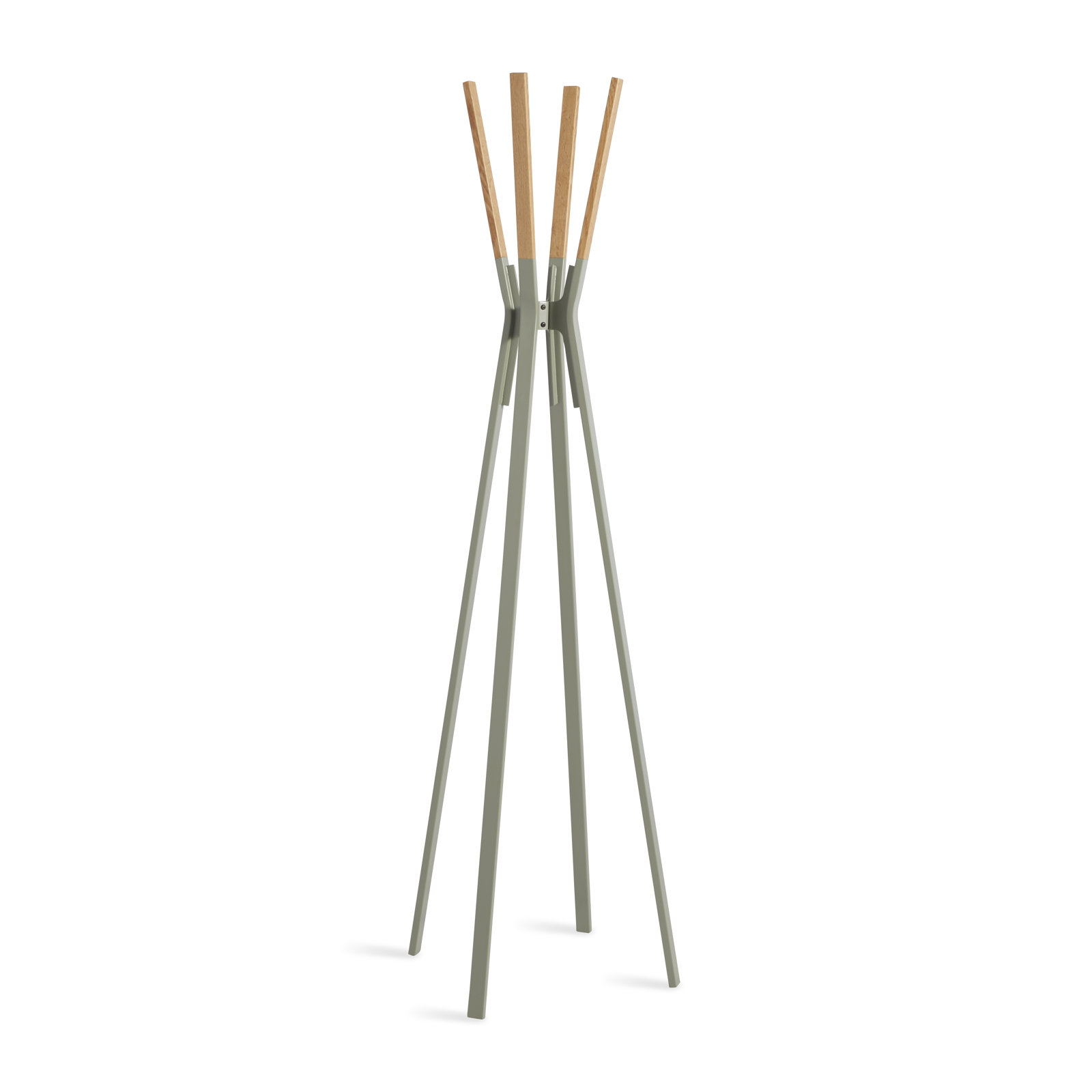 Splash Freestanding Steel Coat Rack, Gray Green
