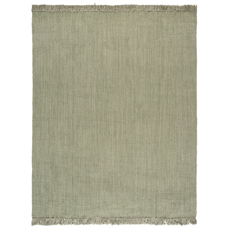 Tapis Montauk 324 tissé à la main en coton recyclé, sans motif, Rectangle 5' x 8'