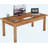 70" Farmhouse Computer Desk With Legs, Executive Desk With Thickened Frame
