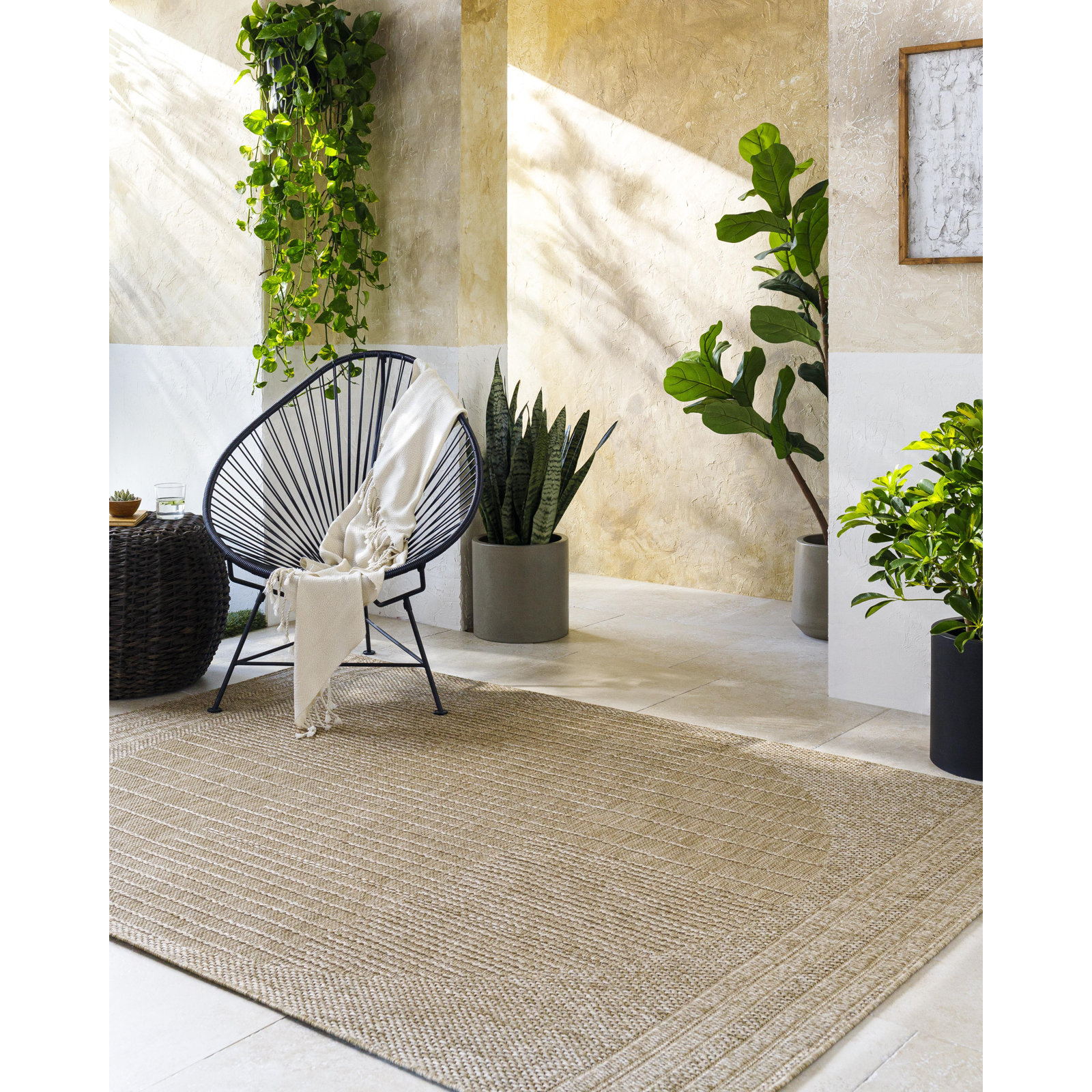 Winn Flatweave Rug, Rectangle 6'7" x 9'