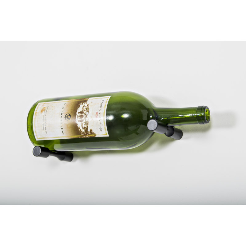 Vino 1 Bottle Wall Mounted Wine Bottle Rack, Matte Black