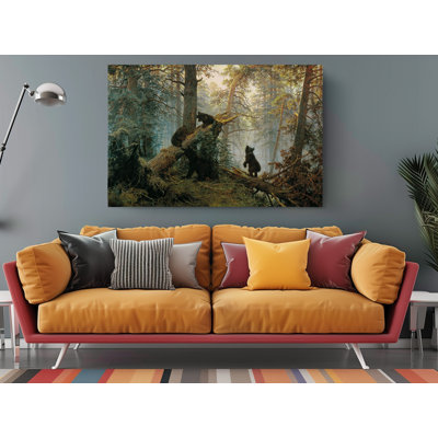 «Morning In A Pine Forest Reproduction Color Splash», reproduction d'art sur toile, art mural