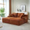 Chaise longue double compressible avec porte-gobelets