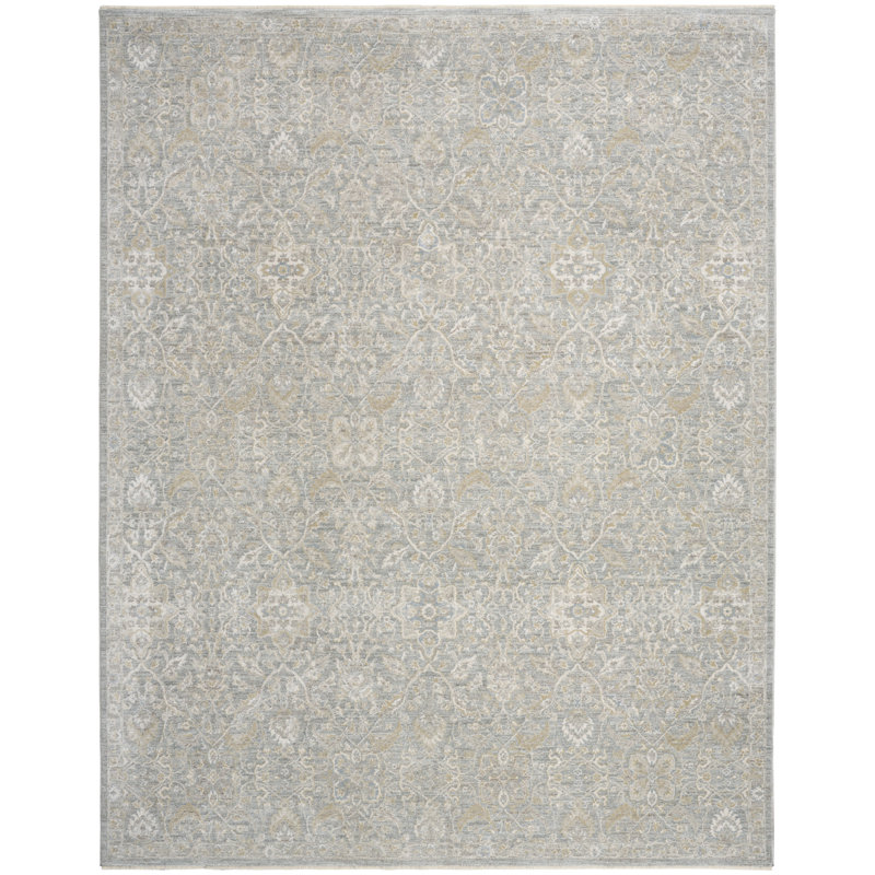 Tapis bleu / vert 7 pi 10 po x 10 pi 2 po Greenes, Rectangle 7 pi 10 po x 10 pi 2 po