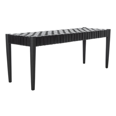 Banc en cuir tissé de 47 po Orin