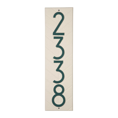 Mid-century Modern Herringbone Vertical Wall Plaque