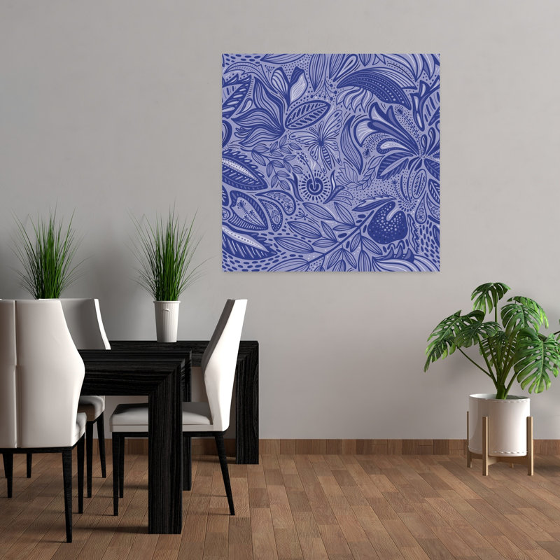 Art contemporain, art tropical papillon, H 36 po x l 36 po