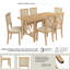 70W Farmhouse Cross Base Dining Table With 6 Upholstered Cross Back Chairs