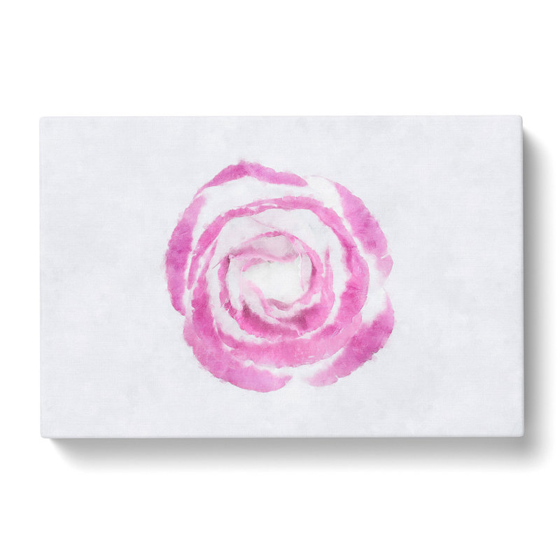 Pink Lisianthus Flower - Wrapped Canvas Painting, 60cm H x 91cm W x 3cm D