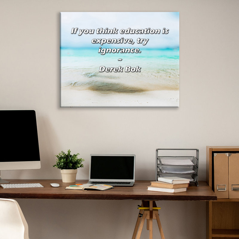 Toile tendue Arty Quote par Derek Bok, H 17 po x l 24 po