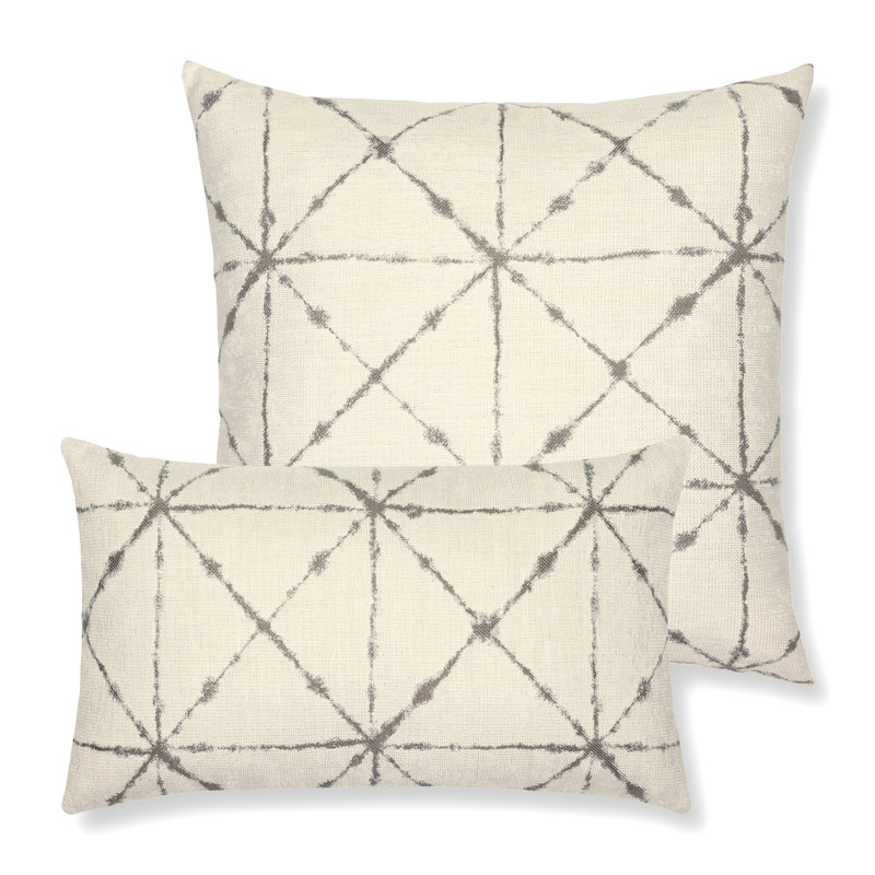 Trilogy Square Indoor/Outdoor Pillow Cover & Insert, 22"H x 22"W, Indigo
