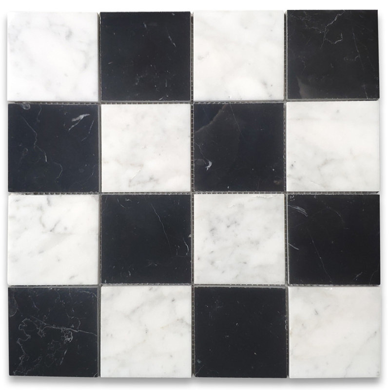 12" x 12" Marble Grid Mosaic Wall & Floor Tile