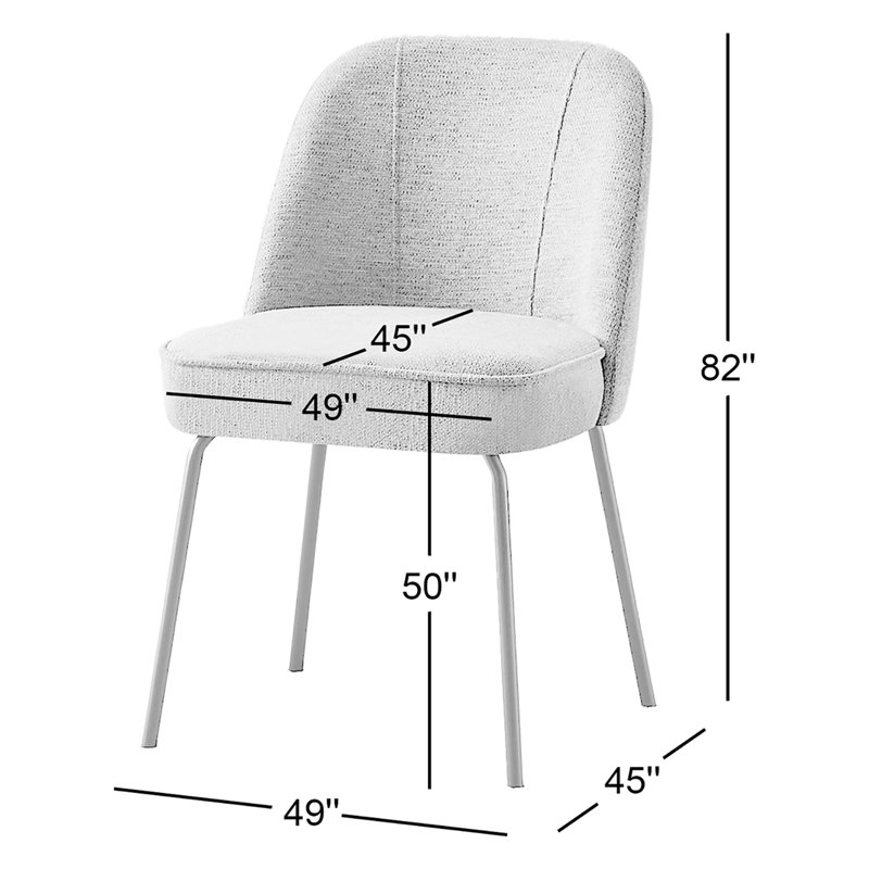 Chaise de salle à manger rembourrée en tissu Karif, Vert olive