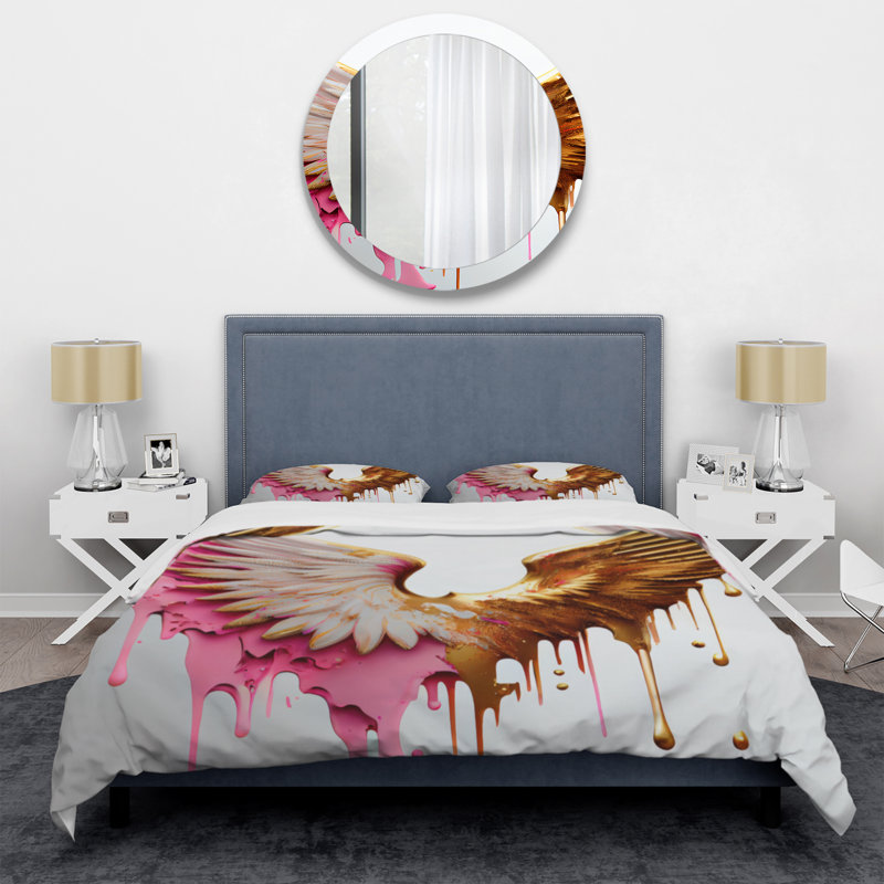 Ensemble de housse de couette en microfibre / polyester Dusty, Housse de couette simple + 1 taie décorative stan