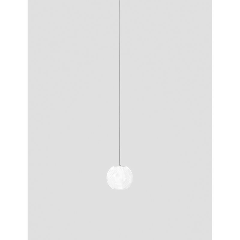 Oto 1 - Light Pendant, 85" H x 7" W x 7" D, White Striped