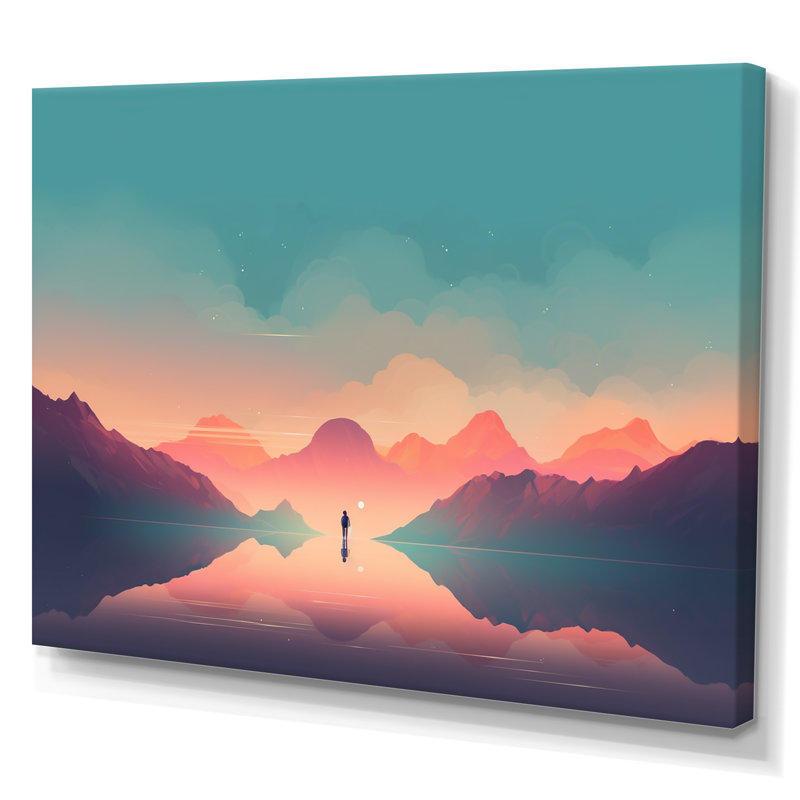 Minimalist Horizon I sur impression sur toile, H 16 po x l 32 po x P 1 po, Toile tendue