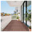Paquet de 24 carreaux de terrasse à emboîtement extérieur, revêtement de sol en polypropylène rouge-brun pour balcon et jardin