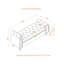 Banc de rangement rembourré et capitonné