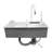 31.5Inch White Modern  Stainless Steel Rectangular Kitchen Sink With Single Bowl, Faucet And Board