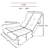Reclining Chair With Spring Support, For Relaxation - Space Saving Design Comfortable Fits Area Gray Metal & Linen