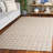Dolf Natural Fiber Hand Tufted Jute/Wool/Cotton Plaid Rug in Grey/Beige-121024762