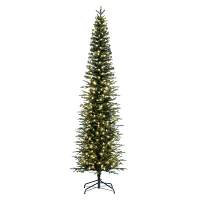 Pencil 12' Pre-Lit Fir Christmas Tree