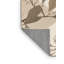 Tapis géométrique beige à motif de branches d'olivier lavable à la machine - reliure beige-671591996