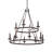 Eava 12 - Light Dimmable Wagon Wheel Chandelier