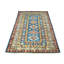Tapis oriental bleu Kazak à motif géométrique tribal 3 x 5 Kazak