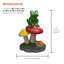 Statue solaire grenouille sur champignon avec lumières DEL-1181365497