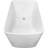 Acrylic Freestanding Soaking Bathtub, Square-Shape Japanese Soaking Hot Tub, Sit-In Design With Chrome Overflow And Drain-111061595