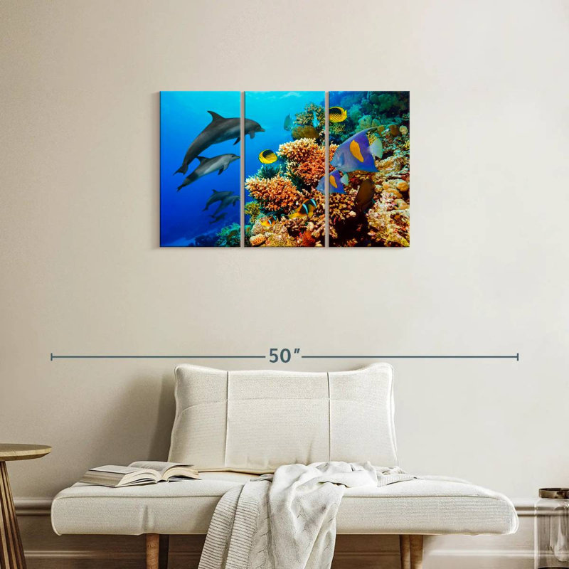 Brampt Reef Sea Life, 20" H x 33" W
